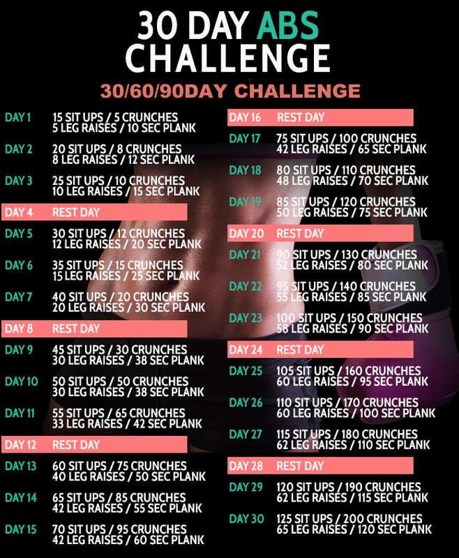 30 day sit up challenge